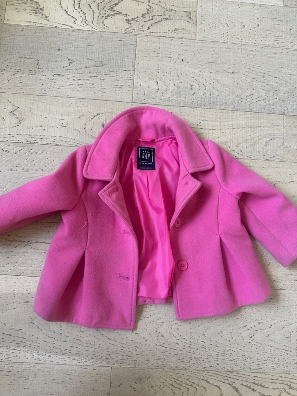 GAP Girls Bright Pink Peacoat